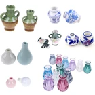 2 шт.компл. красочные 1:12 мини-модель куклы дом горшок ваза 112 Весы Ручной работы кукольный домик украшения Аксессуары
