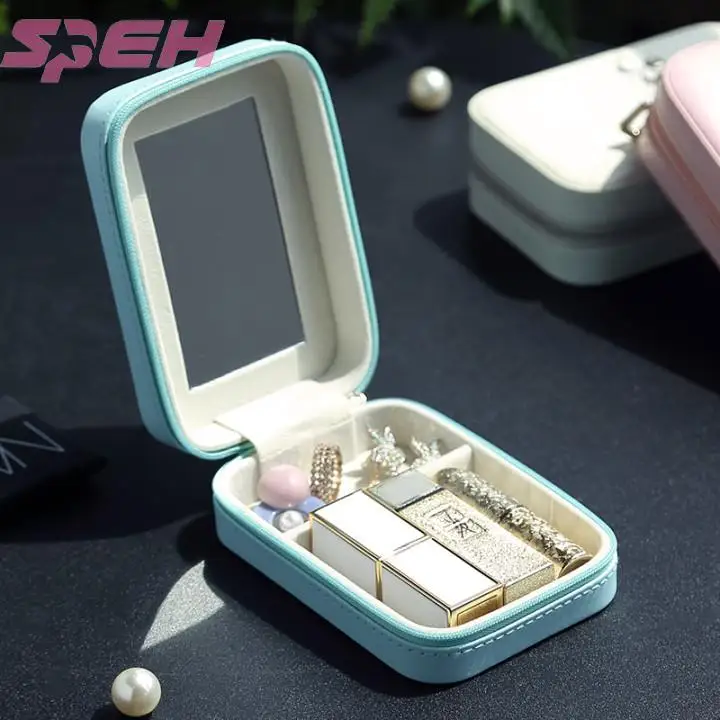 

celebrity lipstick storage box trumpet single portable cosmetic bag female small carry-on makeup mirror for lip glaze jewelry