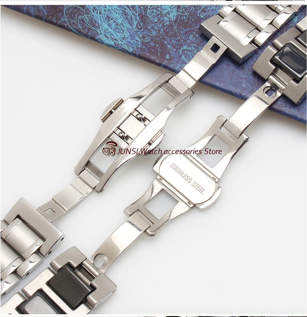 Металлический ремешок для часов Swatch YGS716 YAS100 YVS441G/YAS112G браслет из нержавеющей стали+ керамический ремешок для часов 17 мм для женщин