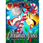 Рождественские сцены раскраска: с веселыми и легкими рождественскими сценами с милыми животными, праздничными украшениями, красивыми цветами