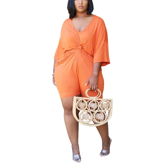 

2 Pieces Sets Women Outfits Shorts Plus Size Solid Blouse & Pants Causal Fashion High Street Wear Outfits 2 Pieces Matching Sets