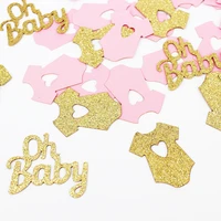 100pcs oh baby small clothes paper confetti baby sex party decoration paper scraps gift packaging diy supplies baby shower decor