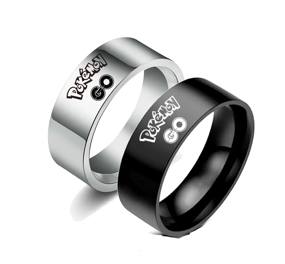 Женское кольцо Pokemon Pokeball обручальное из нержавеющей стали с милым покемоном