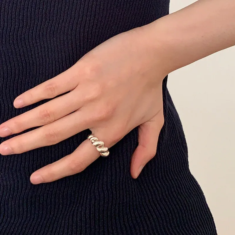 Золотистые и Серебристые геометрические витые кольца для женщин 2021 модные