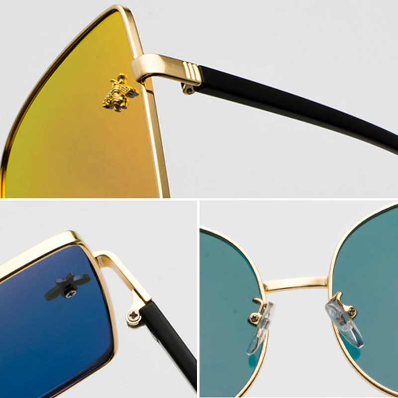 

SIMPRECT Square Sunglasses Women 2020 Fashion Gradient Mirror Metal Oversized Sun Glasses Brand Designer Oculos De Sol Feminino