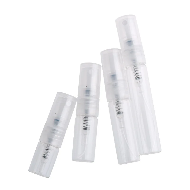 

10pcs 2ml 3ml 5ml 10ml Mini Portable Transparent Glass Perfume Bottle With Spray&Empty Parfum Cosmetic Vial With Atomizer