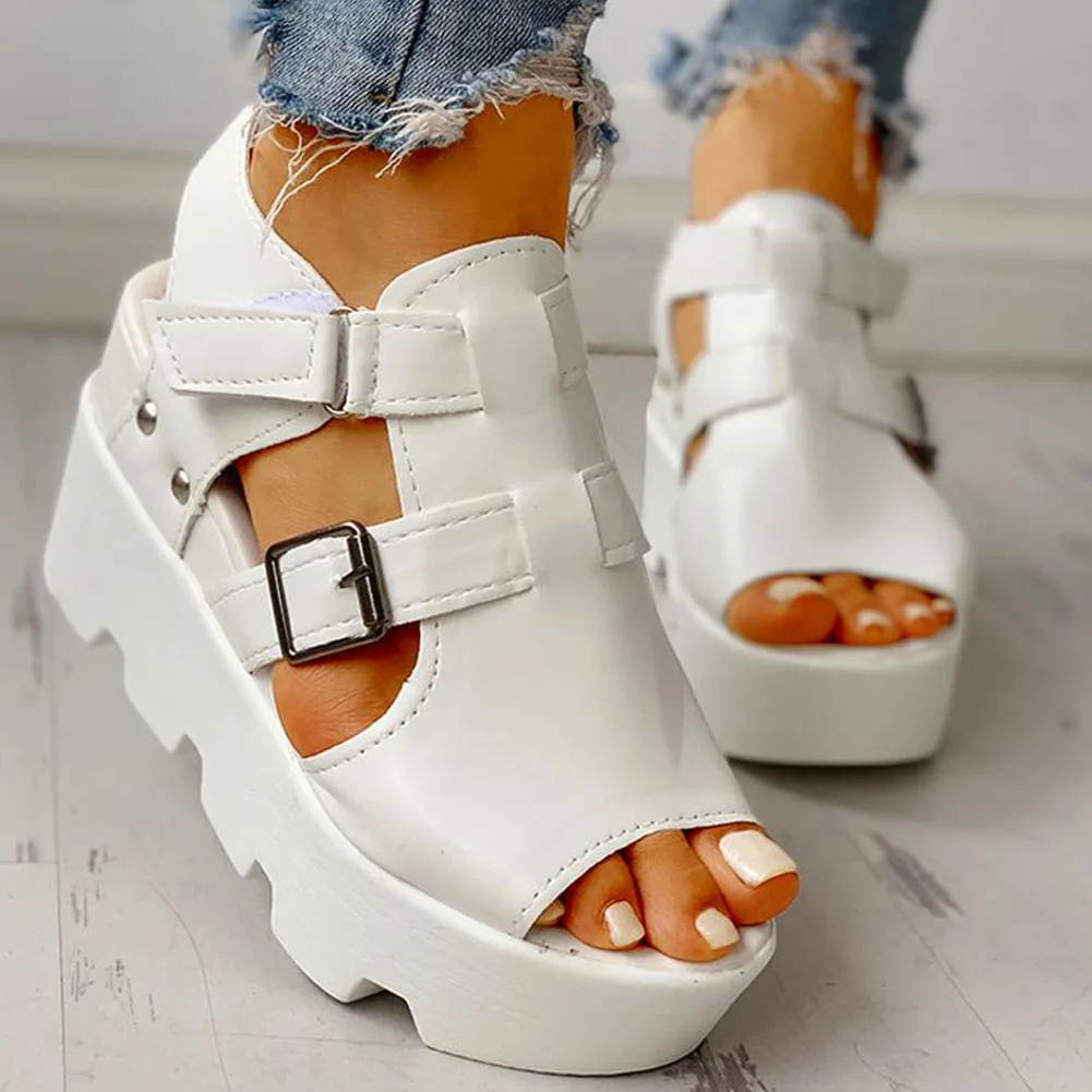 

2021 Fashion Summer Platform Wedge High Heels Casual Comfortable Light Leisure plus size Shoes Woman Sandals Women Shoes Female