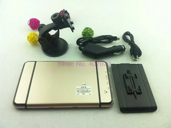 Новые роскошные золотые gps-навигаторы 7 Дюймов 5 шт. 4G + FM 128 Мб HD экран 800*480 800 МГц
