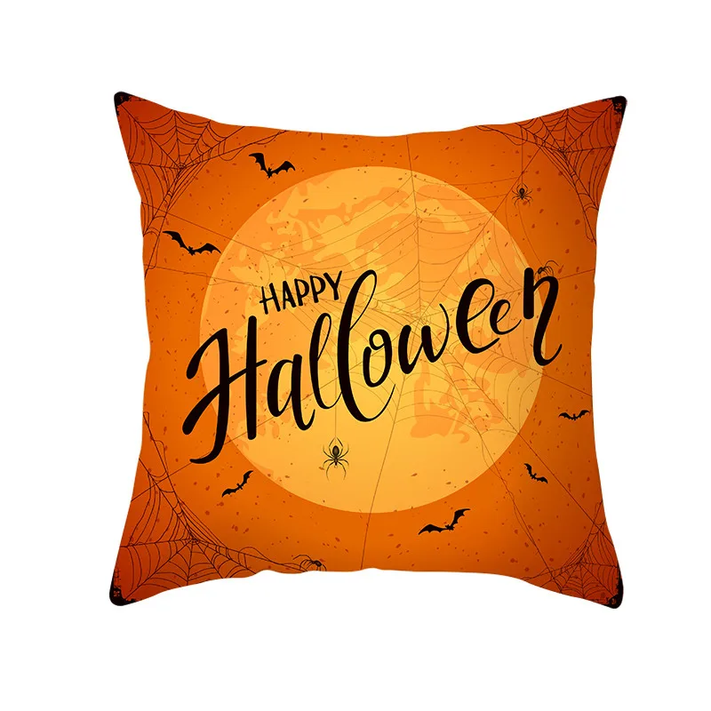 

Fuwatacchi Halloween Style Cushion Funny Cartoon Pattern Cover Pillow Cover Polyester Pillowcase for Home Sofa Decorative Pillow