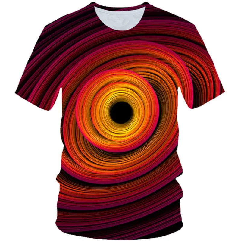 Детская летняя футболка с 3D принтом вихревой|Тройники| |