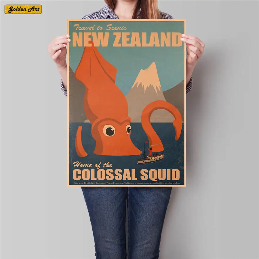 Постер на стену с изображением новозеландского города настенный стикер