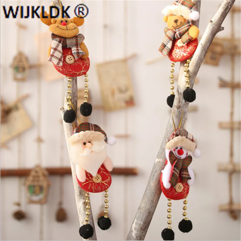 Navidad 2021 подвеска на рождественскую елку пожилой снеговик лося кукла клетчатая