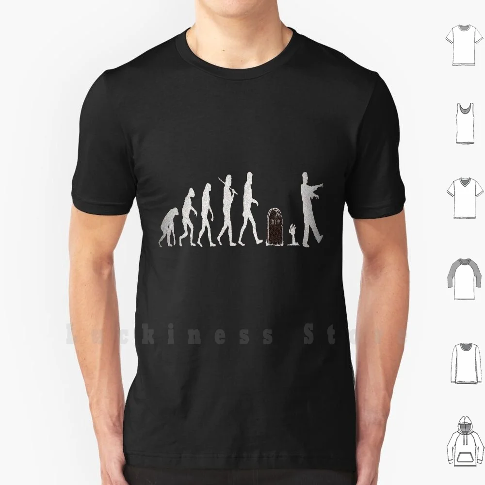 

Футболка с апокалипсисом зомби, хлопковая футболка «сделай сам» большого размера 6xl, эволюция зомби, гик, нерд, Апокалипсис, биология, Дэвин, ...