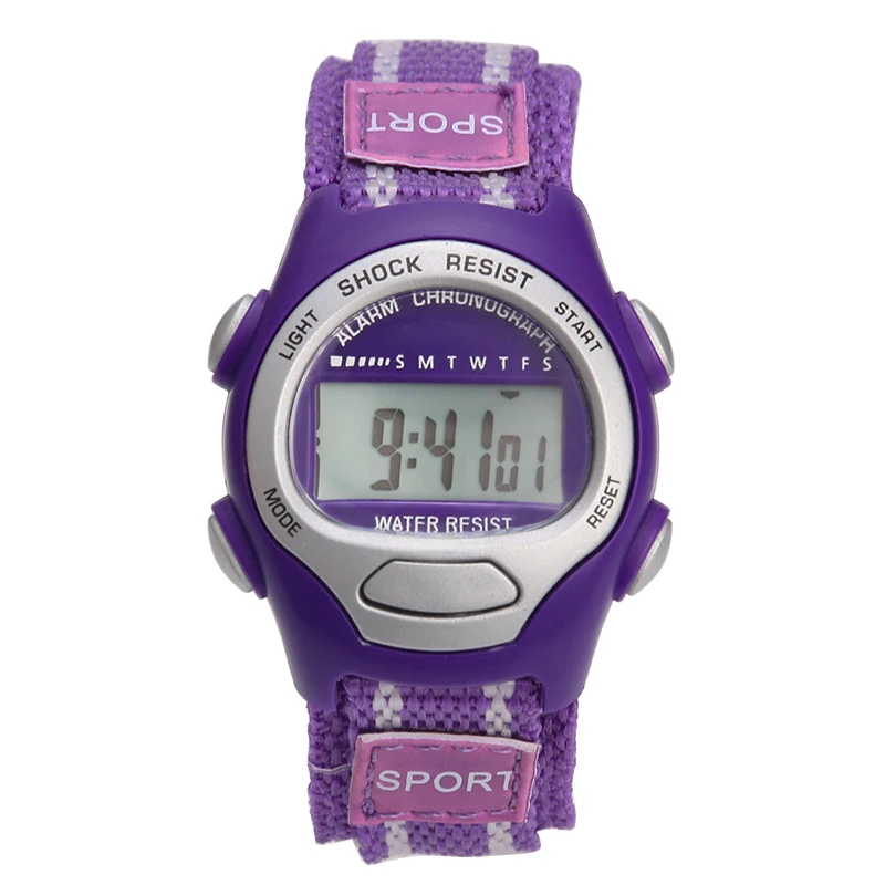 cute kid digital watch nylon strap easy wearing reading colorful straps good qualtity for children boy girl | Наручные часы