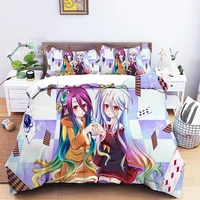 23 pcs no game no life duvet cover japan anime girls bedding set beautiful lady bed quilt cover home textile bed cover set