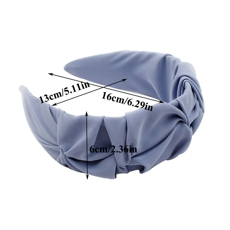 

Irregular Wrinkled Headband Wide-brim Knotted Hair Hoops For Women Soft Non-slip Head Hoop Solid Color Hair Accessories