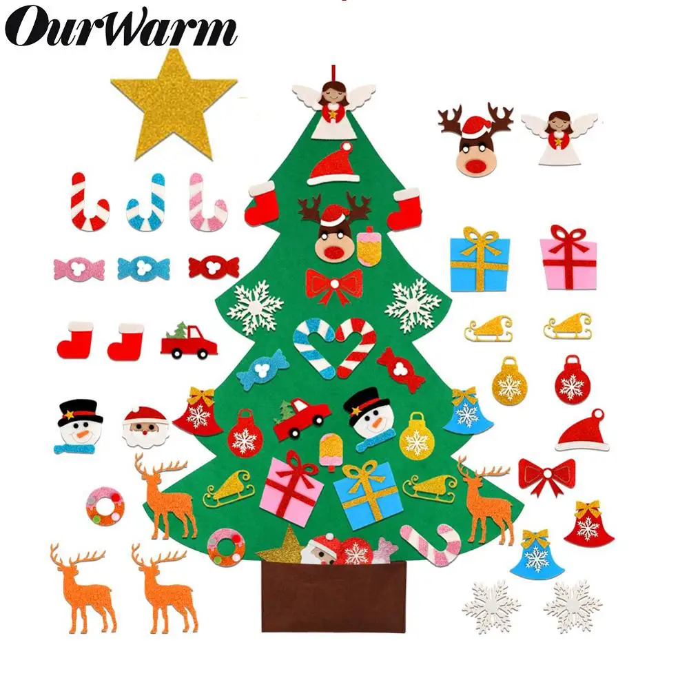 OurWarm новогодние подарки для детей DIY войлочные елочные украшения игрушки