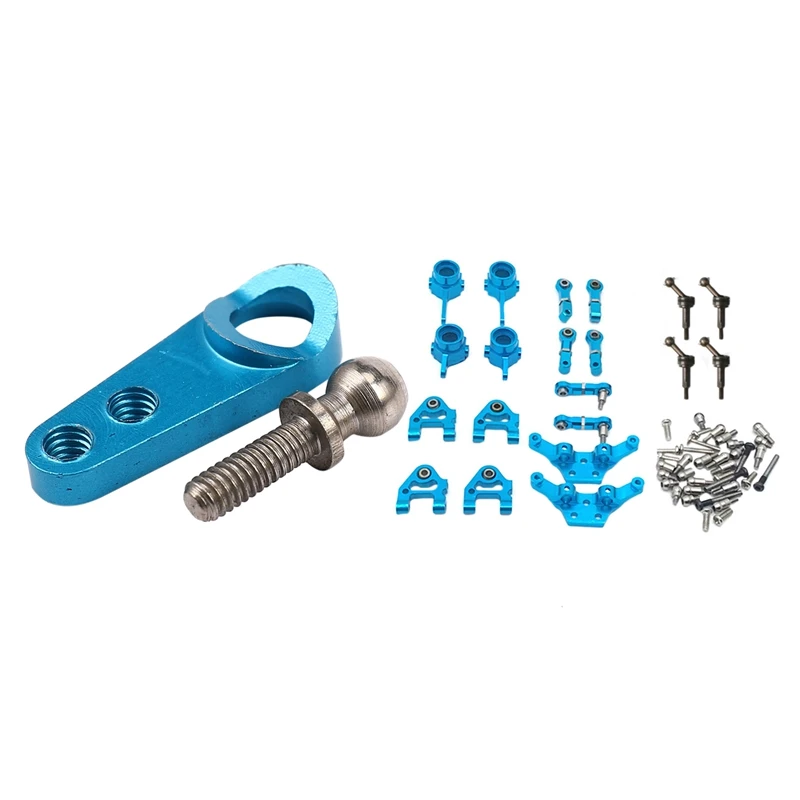 

2 Set RC Car Part: 1 Pcs RC Car Servo Arm Horns Steering Arm & 1 Set Metal Full Set Upgrades Parts