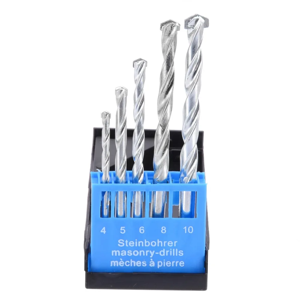 5 шт. кладки сверла биты углерода Сталь Набор сверло для бетона Твердосплавный