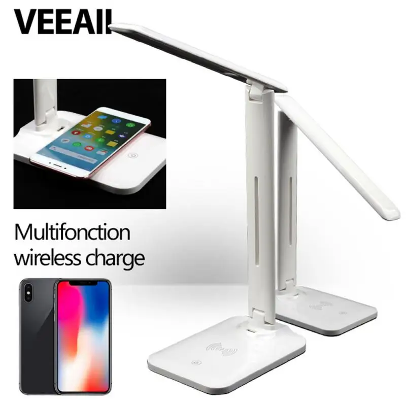 

Wireless Charging LED Table Lamp Multi-Function Reading Light For Mobile Phone Charge Dimmable Touch Reading Lamp Home Office
