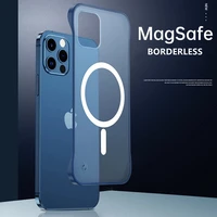 suitable for iphone 11 12 pro max 12mini xr xs xsmax x ultra thin matte shockproof magsafe wireless charging magnetic phone case