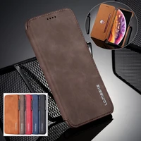 for huawei p40 pro p30 p20 lite huawei nova6se huawei 7i luxury vintage leather wallet magnetic flip cards back cover case