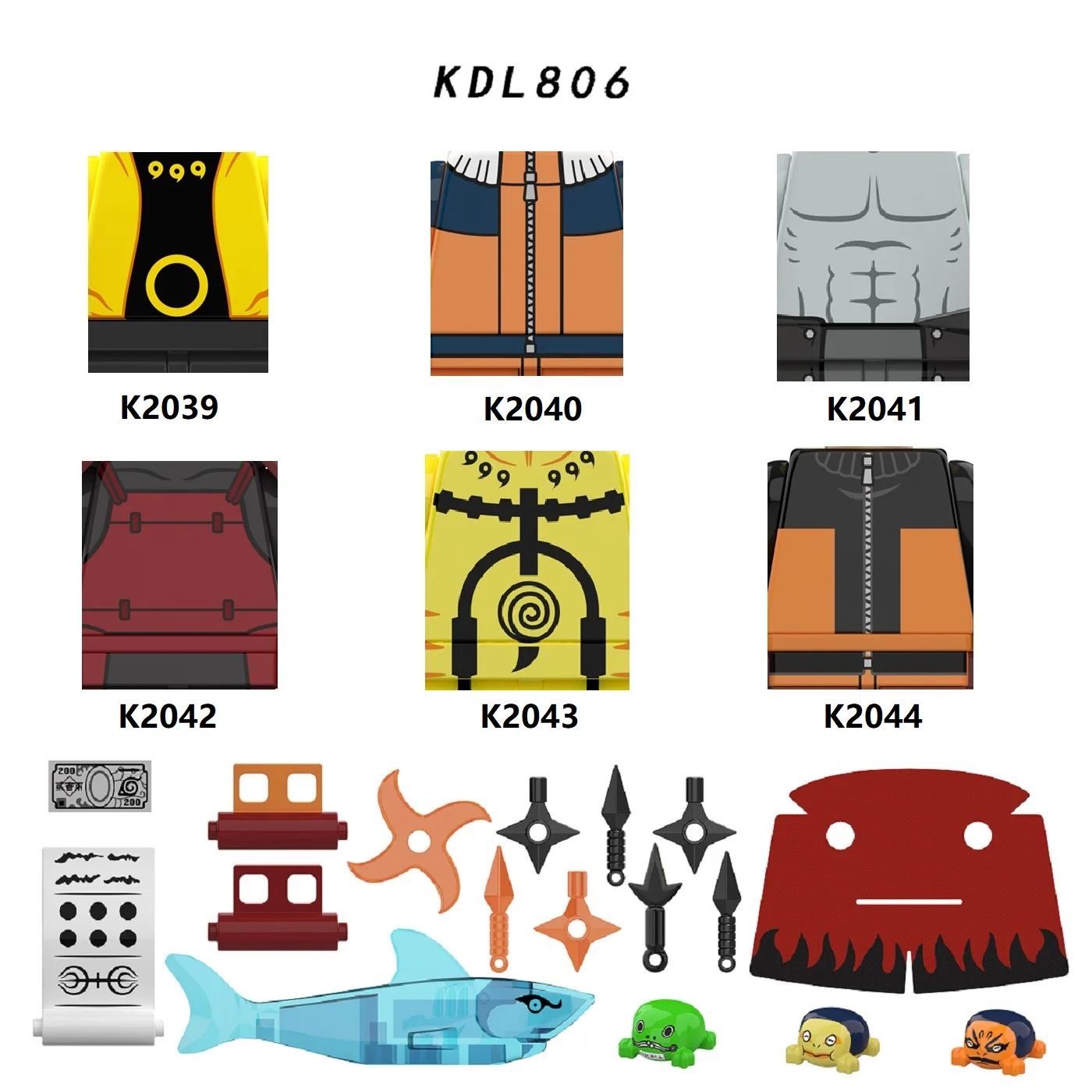 

2021 новые японские аниме фигурки-конструкторы, аксессуары, оружие для головы, игрушки для детей, подарок KDL806