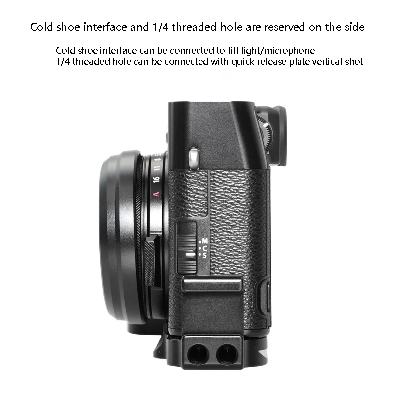 Quick Release Shaped Plate Holder Wooden Handle Protective High Side Panel Hand Grip Camera Bracket for Fuji X-A7 XA7 | Электроника