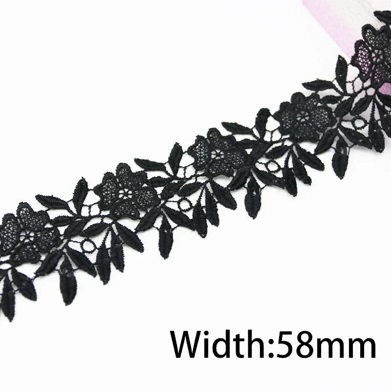 (1 ярдов/Лот) черные кружевные ювелирные изделия ручной работы в стиле пэчворк