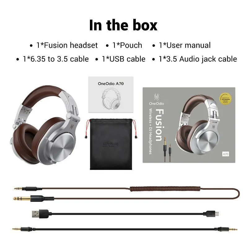 Oneodio Fusion профессиональные Проводные студийные DJ наушники+ беспроводная Bluetooth 4,0 гарнитура HIFI стерео монитор наушники с микрофоном