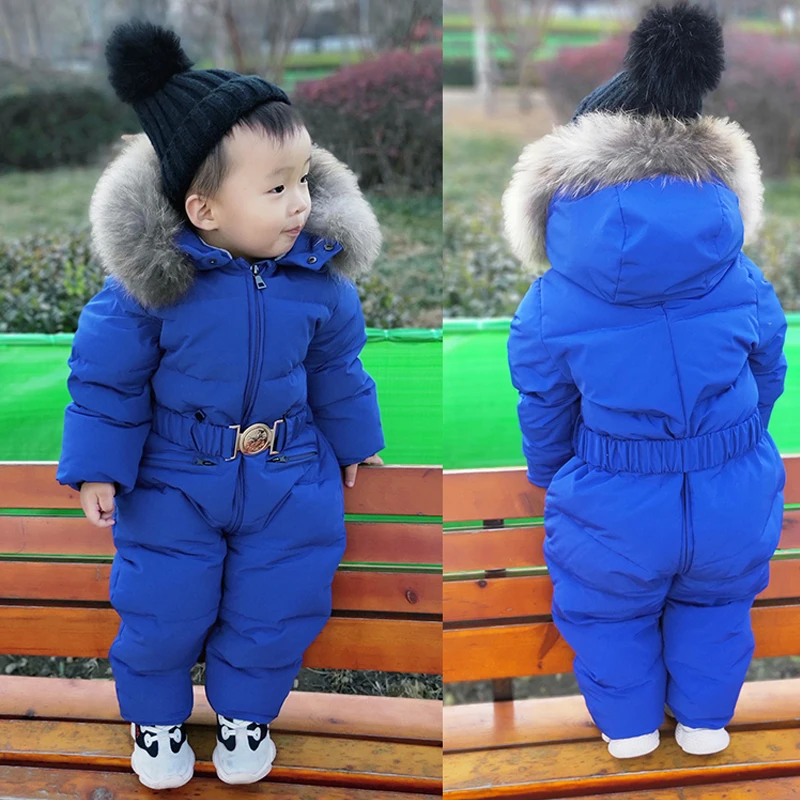 Baby One Piece Snowsuits Baby Jumpsuit Baby Girl Rompers for Boy Girls Down Warm Overalls Baby Jumpsuits Girl Outfit Overalls