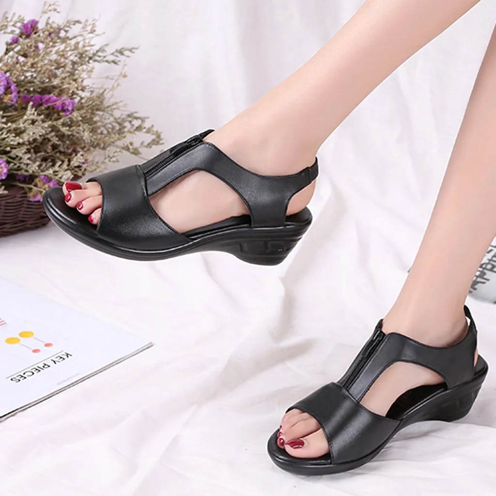 SAGACE New Fashion Wedge Women Shoes Casual Skeleton Fish Mouth Elastic Band Sandals 2020 Luxury Sandal Buty Damskie | Спорт и