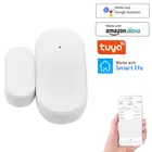 Мини Zigbee двери окна Сенсор умное окно дверь датчик для ворот Сенсор работать с приложение Smart Lifeприложение Tuya Smart домашняя система охранной сигнализации