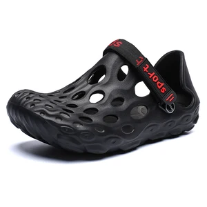 Men's Soft Beach Sandals Pull-On Aerobic Water Shoes Plus Size 39-45 Garden Clogs Shoes Sandals