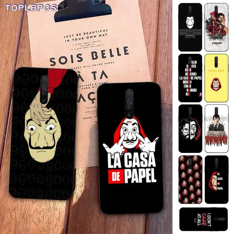 TOPLBPCS La Casa De Papel Money Heist Black Cell чехол для телефона RedMi 8 9 4X 5 plus 6 pro GO 7 8A s2 K20|Бамперы| |