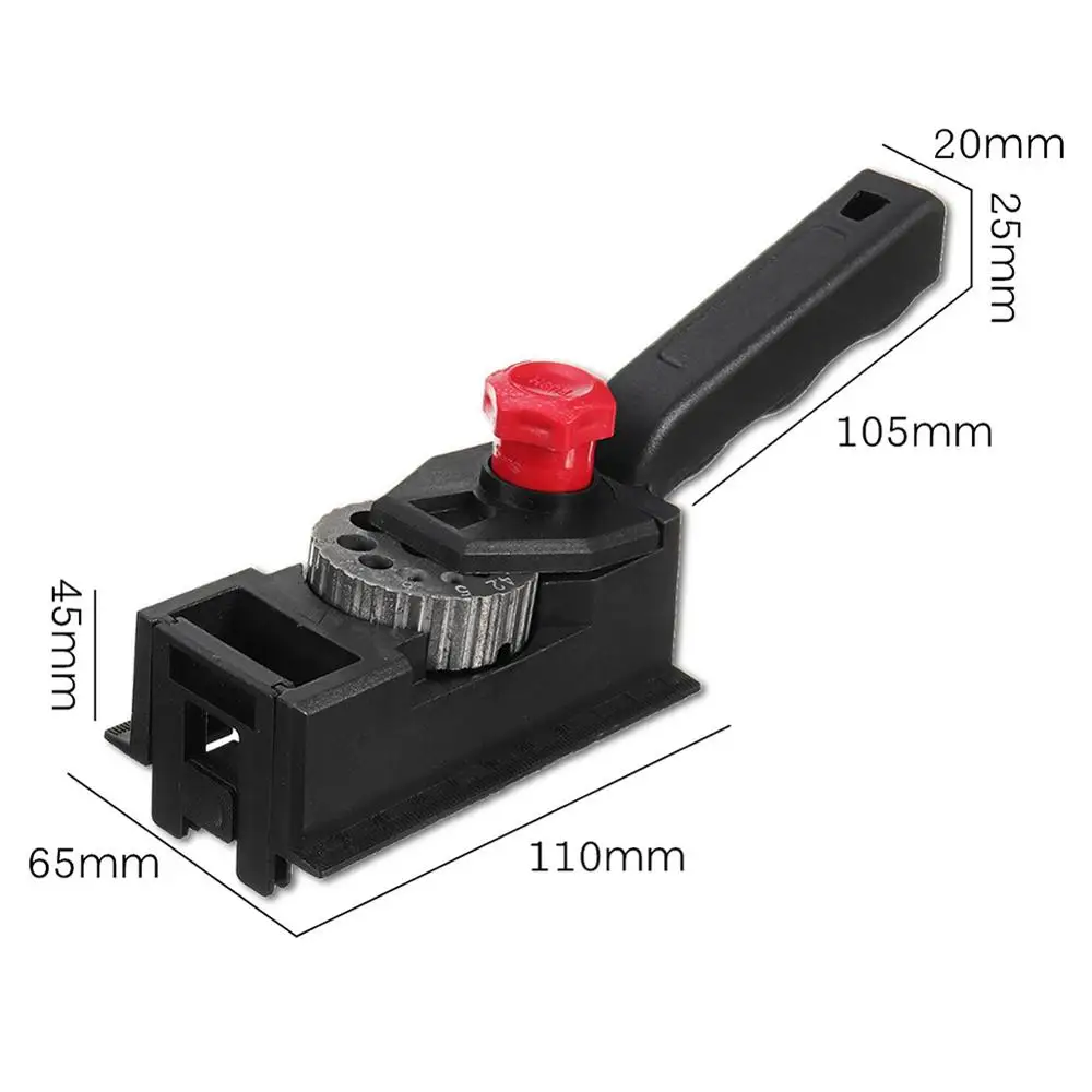 

Adjustable Drill Guide Dowel Jig Accessories Woodworking Drilling Tools Fits 3-12mm Drill Bits Wood Plastic Doweling Joinery