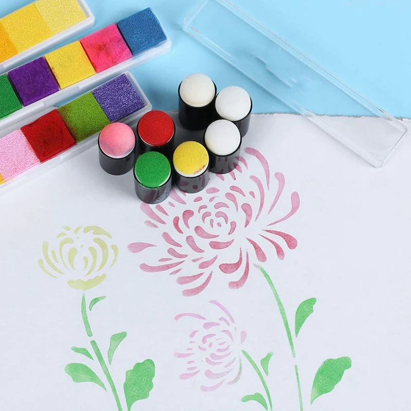 25 шт. губка-Подушечка для пальцев рисования чернильные подушечки тиснения кисти