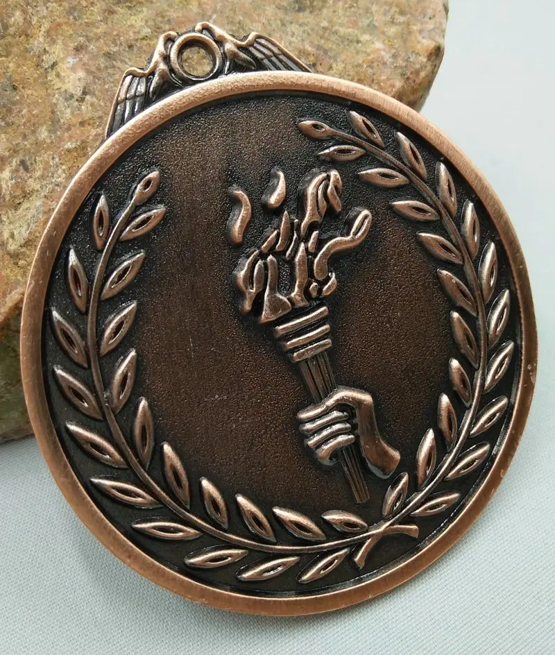 

Серебристый фонарик факел, спортивная медаль для детского сада, школы, золото, серебро, движение, отличный знак, развитие коммуникации, гимн...