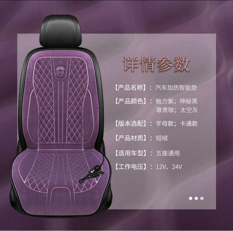 

Fashion Winter Warm DC 12V Car Back Seat Cover Car Luxury Accessories Heated Car Blanket Car Seat Accessories