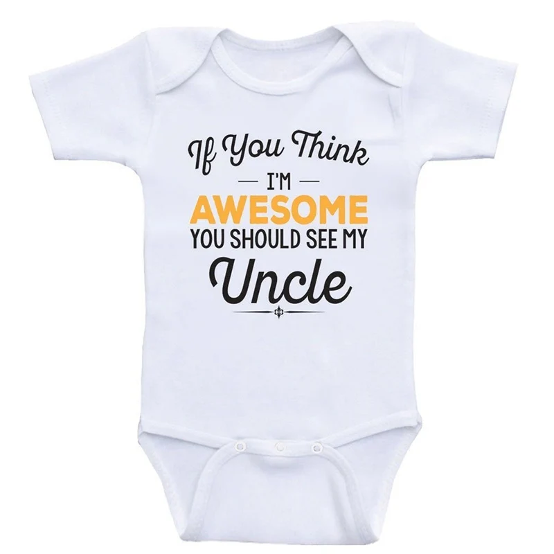 Uncle MPANDA Baby Girls Clothes Boys Newborn Aunt Uncle Bodysuit For Newborn children's jumpsuit Cotton onesie Baby Girl Romper Aunty - Цвет: Uncle