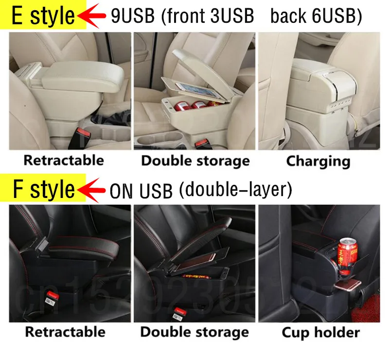 Для Nissan Note подлокотник коробка 9USB зарядка 2016 2017 2018 Таиланд версия|Подлокотники| |