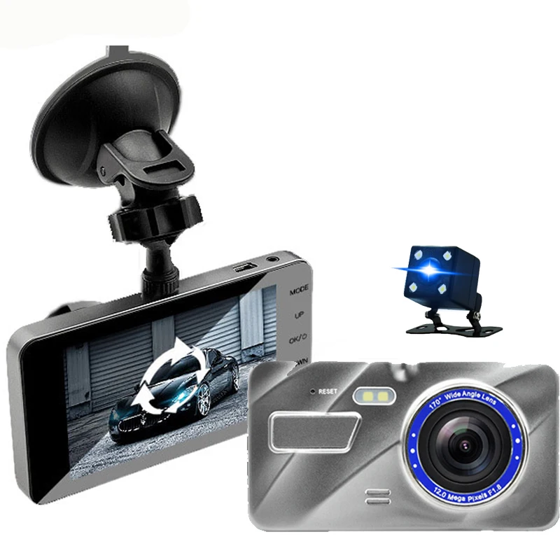

Камера DVR для автомобиля, видеорегистратор 4,0 дюйма, IPS-экран, FHD, видео 1080P, камера с углом обзора в 170 градусов, камера для автомобиля
