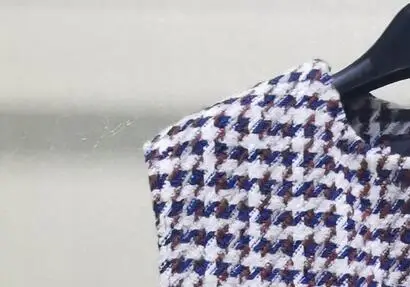 

2020 Autumn and Winter New Houndstooth Tweed Plaid Sleeveless Waistcoat Cardigan Jacket