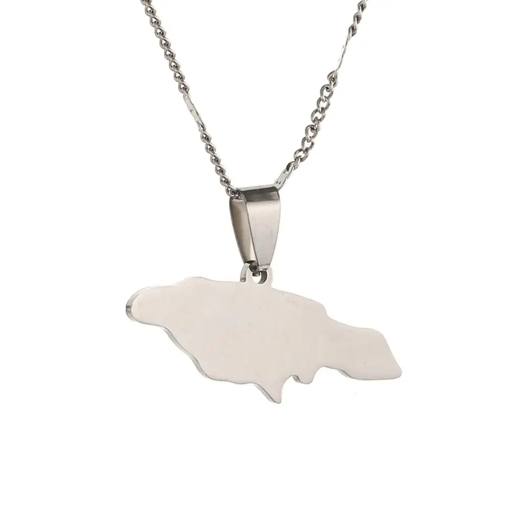 Ожерелье с подвеской в виде карты из нержавеющей стали | Украшения и аксессуары