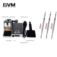 gvm t210 soldering kit electric soldering iron adjustable constant temperature soldering station with lcd screen75wauto sleep