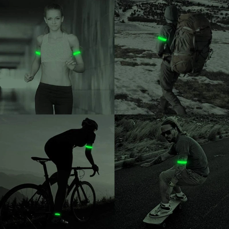 

4Pcs Runing Light for Runers Rechargeable Led Armband Refective Running Gear, Led Light Up Band for Runner
