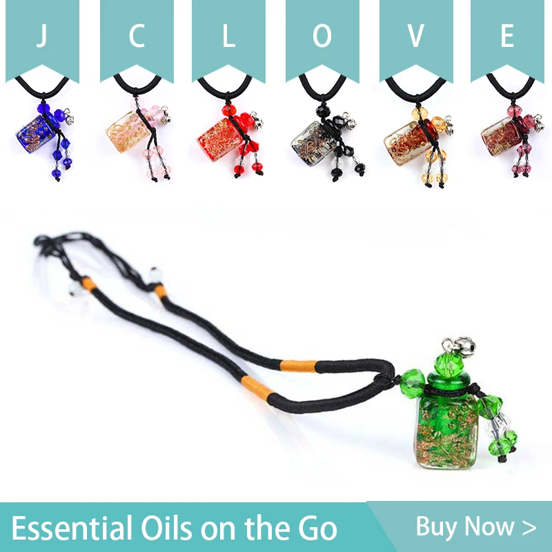 Ожерелье "Лунное сияние" с эфирным маслом для ароматизатора ароматерапии, духи в украшении из стеклянной бутылки на пепельницах "Любовь".