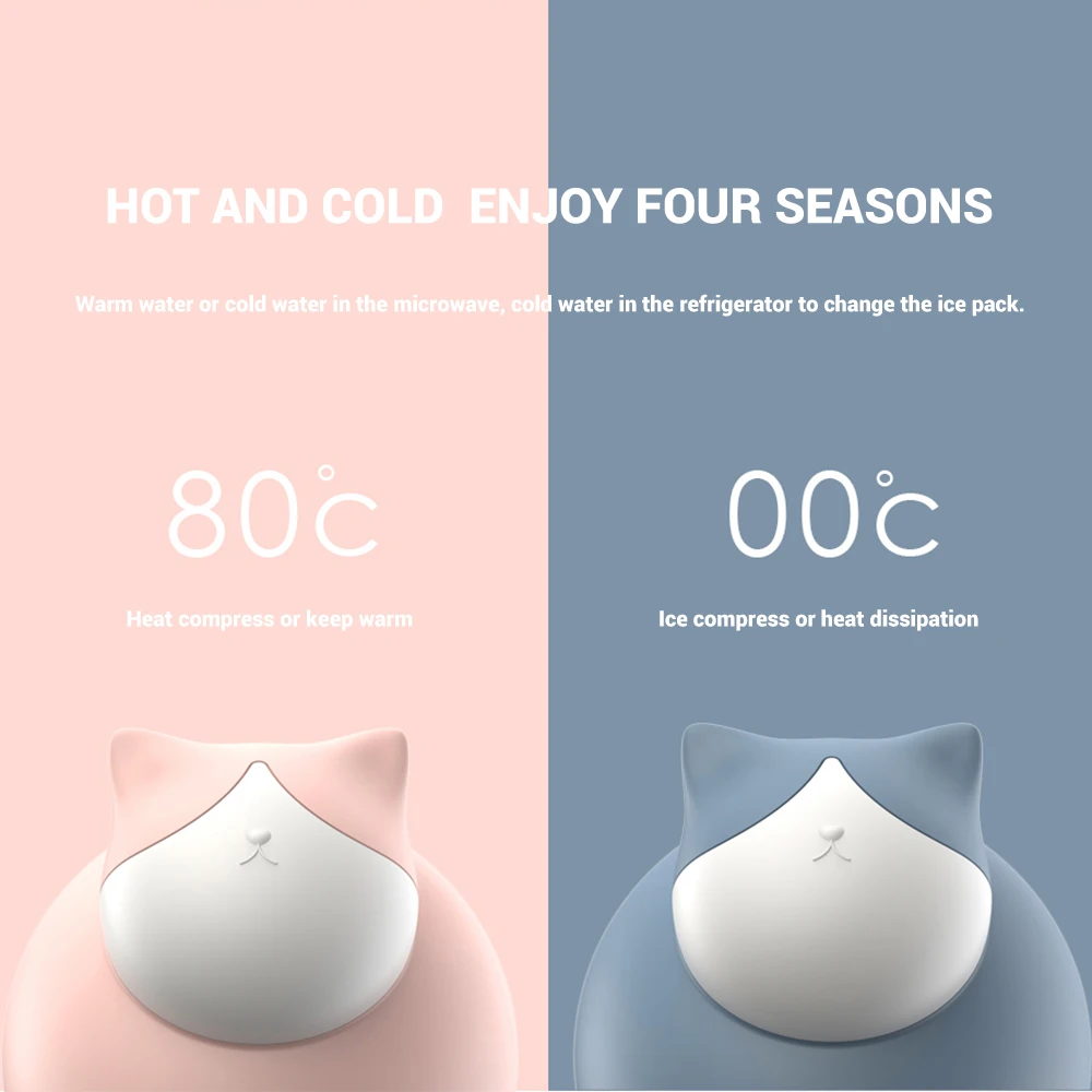 Мультяшная Симпатичная кошка ручная теплая мини бутылка для горячей воды