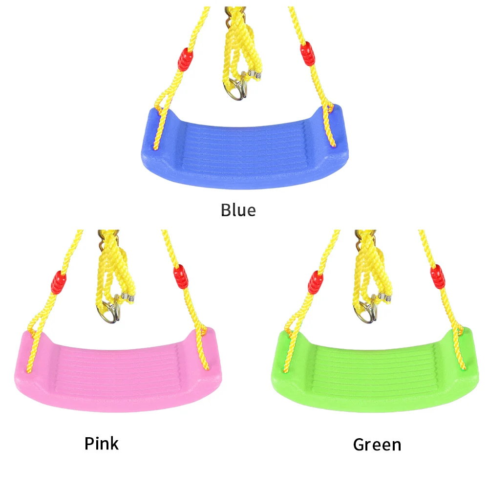 

Plastic With Rope Toy Outdoor Child Swing Garden Hanging Non-Slip Home Curved Indoor Safety Height Adjustable Seat Funny