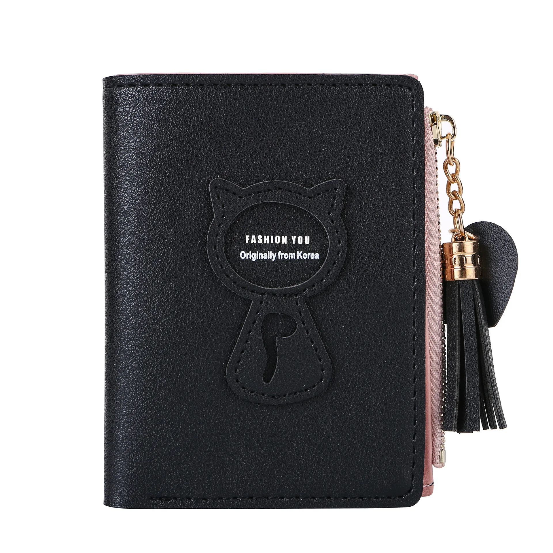 Женский новый модный короткий мультяшный милый кошелек из искусственной кожи с